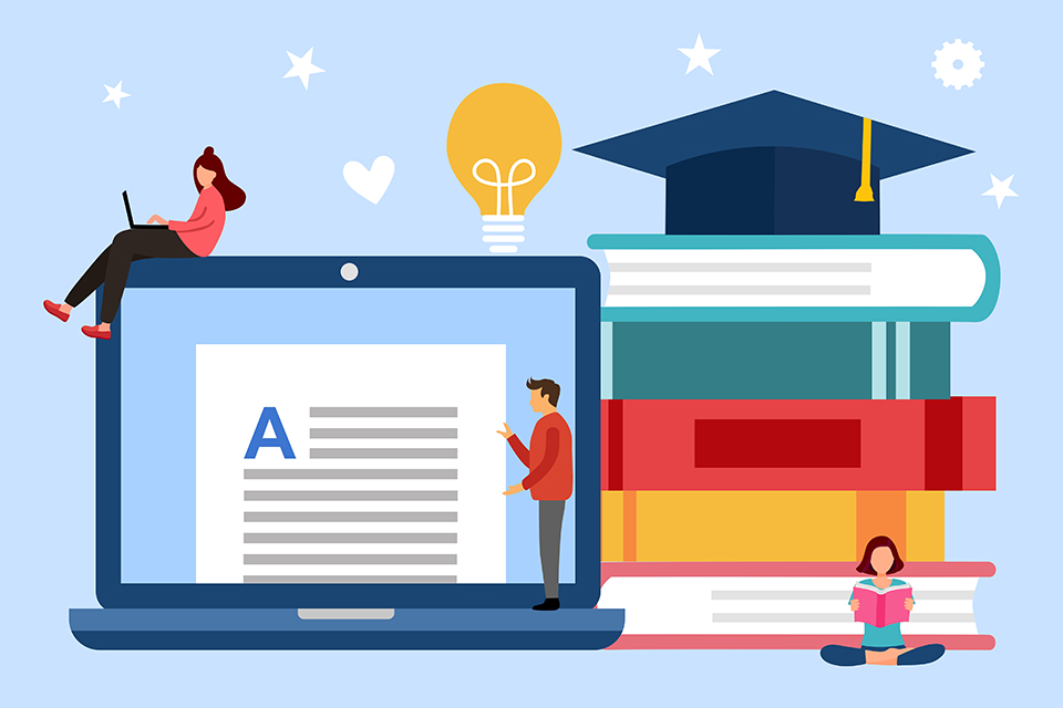 Myfyrwyr mewn amgylchedd addysg ôl-16