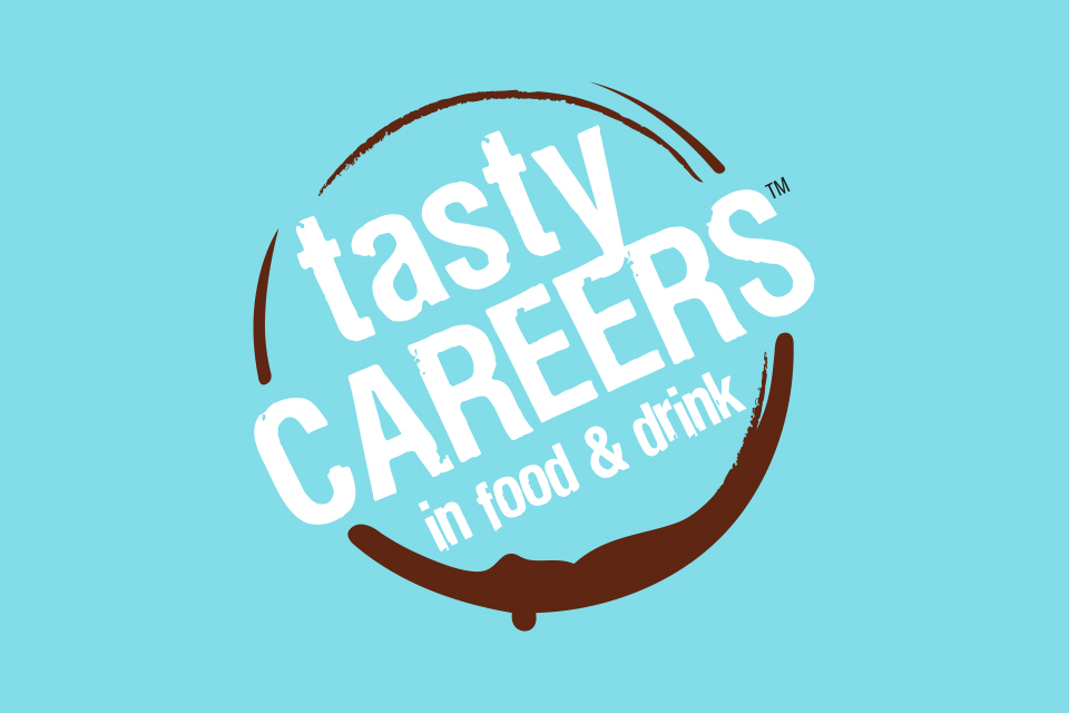 Logo Tasty Careers a delweddau bwyd