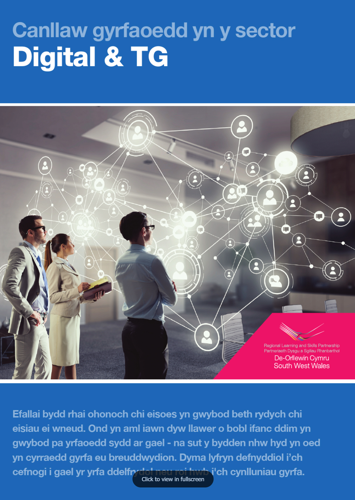 Llyfryn map gyrfa sector digidol