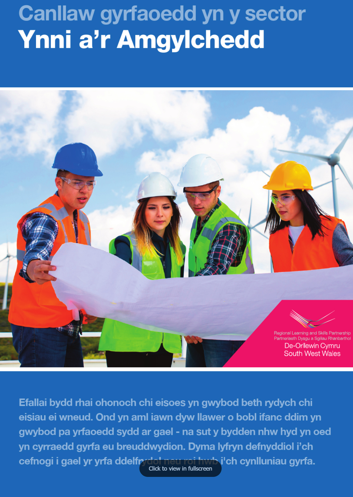 Llyfryn map gyrfa sector ynni