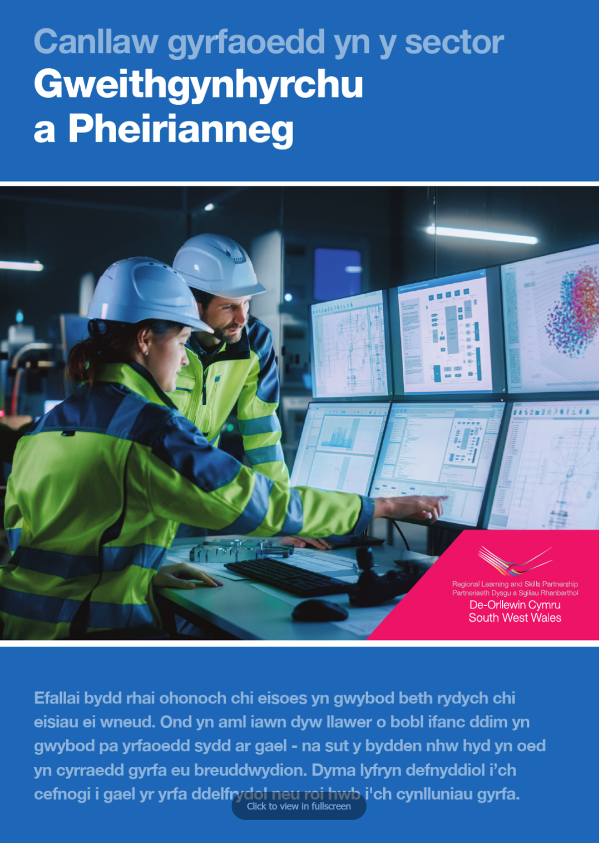 Llyfryn map gyrfa sector gweithgynhyrchu